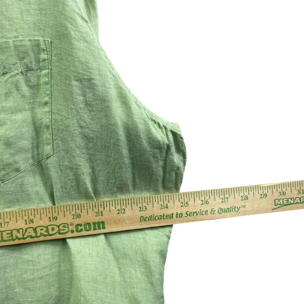 Banana Republic Classic Linen Button Shirt Mens XL Green Long Sleeve